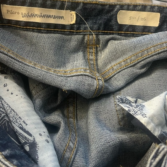 Anthropologie Pilcro cropped flare two tone jeans 26 - Picture 9 of 9